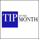 Thumbnail-sized Tip of the Month logo