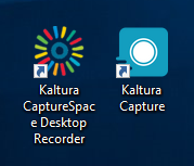 Screenshot of CaptureSpace (left) and Capture icons