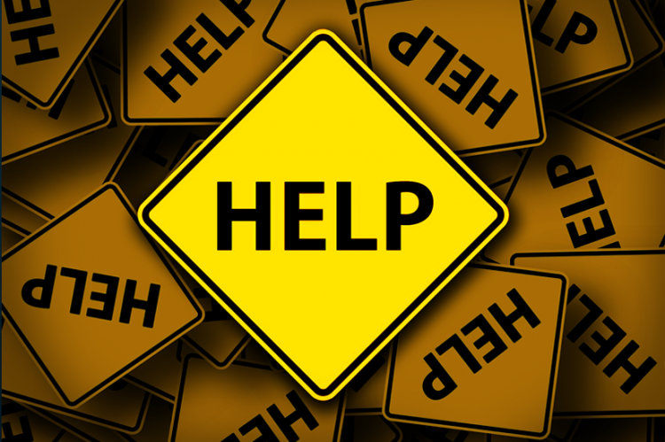 Image of a Help street sign