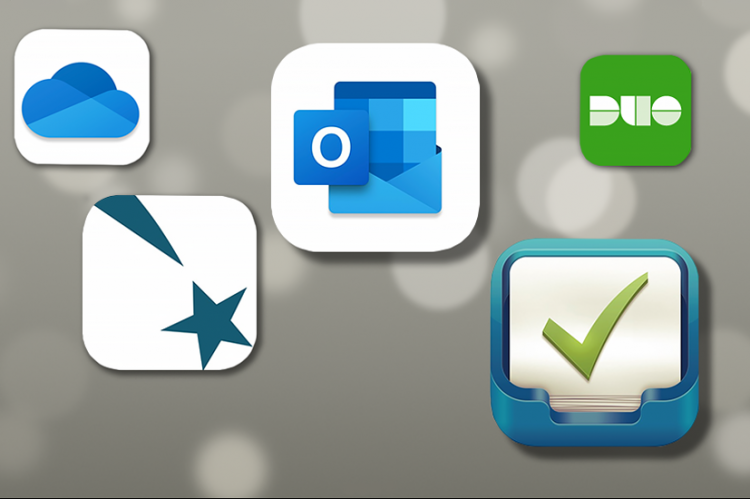 Image of app icons on a neutral background