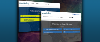Screenshots of Smarthinking welcomepages for students and instructors