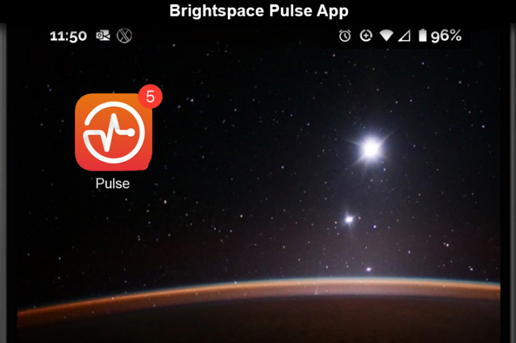 Pulse app logo on a mobile phone