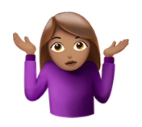 emoji of woman shrugging her shoulders