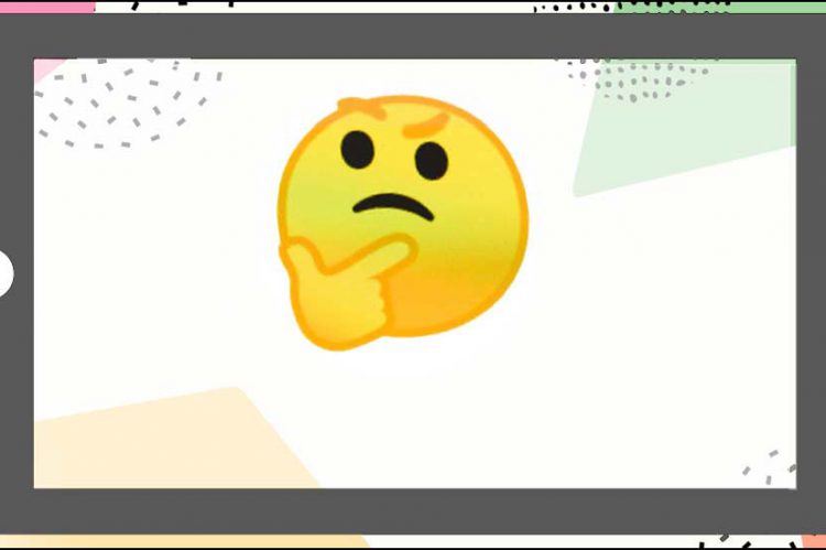 thinking emoji on a cell phone